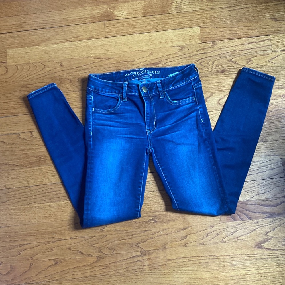American Eagle Outfitters blue jeggings. Size 4.